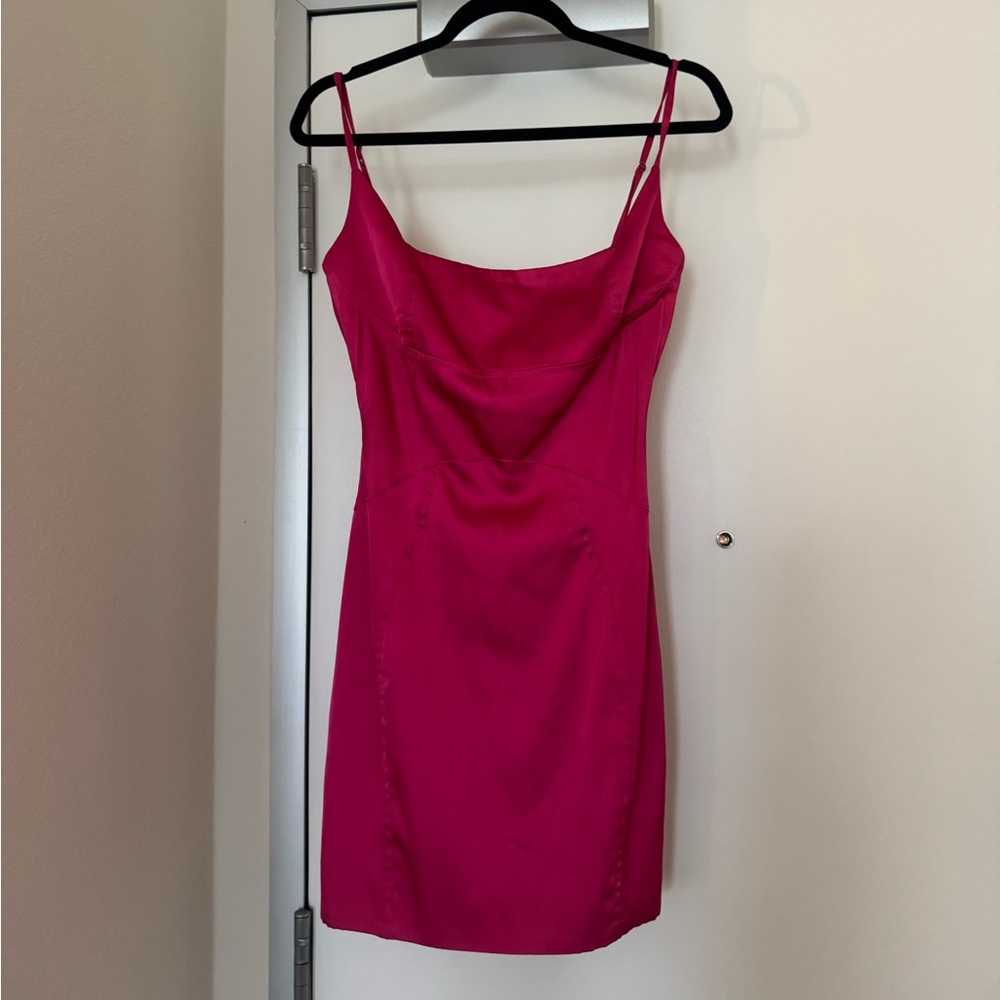 Oh Polly | US 6 | Vibrant Pink Dress with Straps